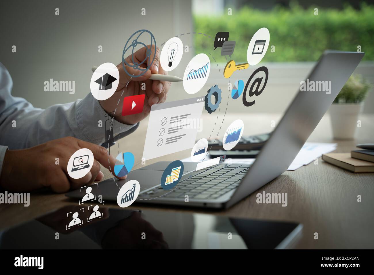 Data Analytics Statistics Big data analytics AI technology analyze SEO search Technology Information Stock Photo