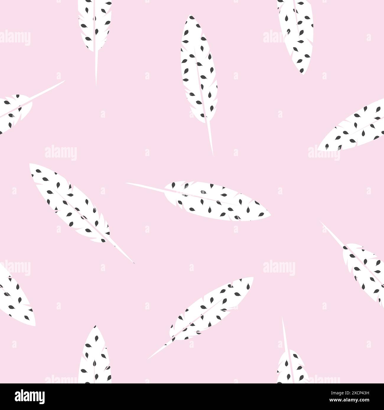 Bird Feathers seamless pattern texture design element Stock Vector