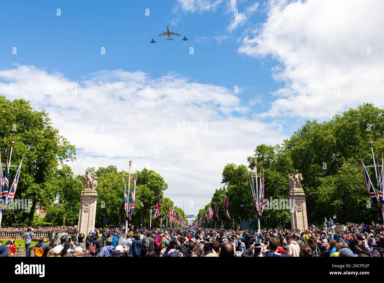 Royal Air Force Boeing RC135W Rivet Joint & Typhoon jets of the King's