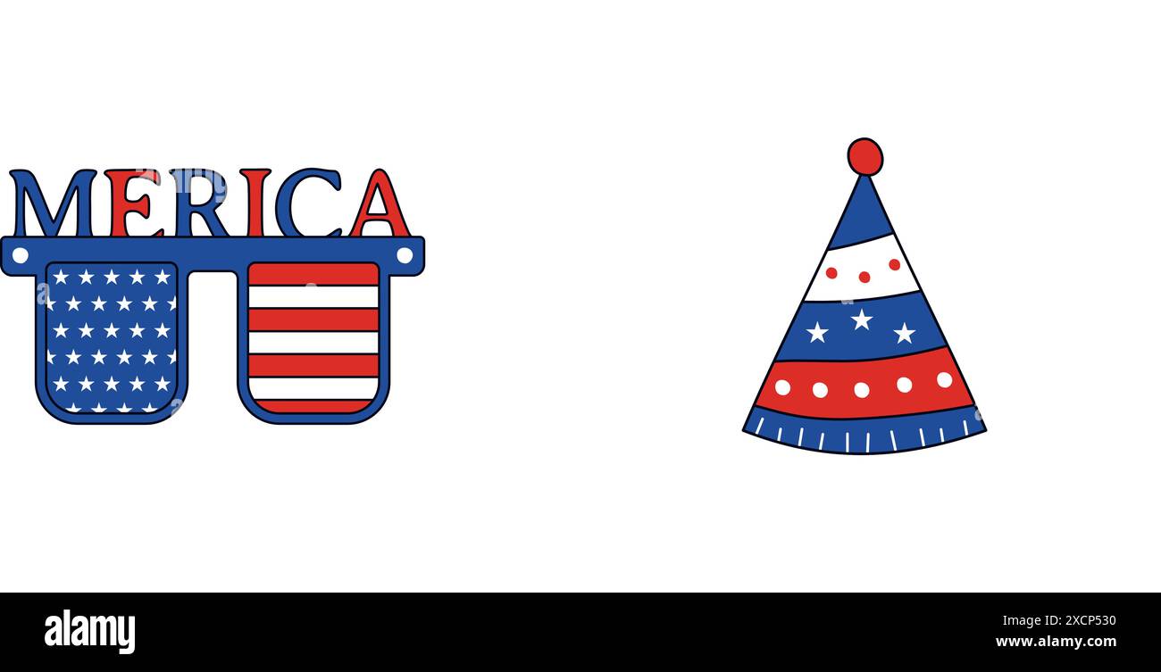 4th of July element. America Independence Day symbol and icon ...