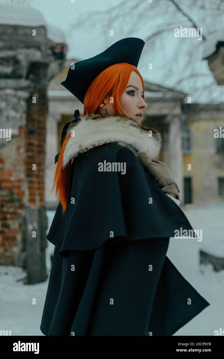 Mysterious woman wearing hood hi-res stock photography and images - Alamy