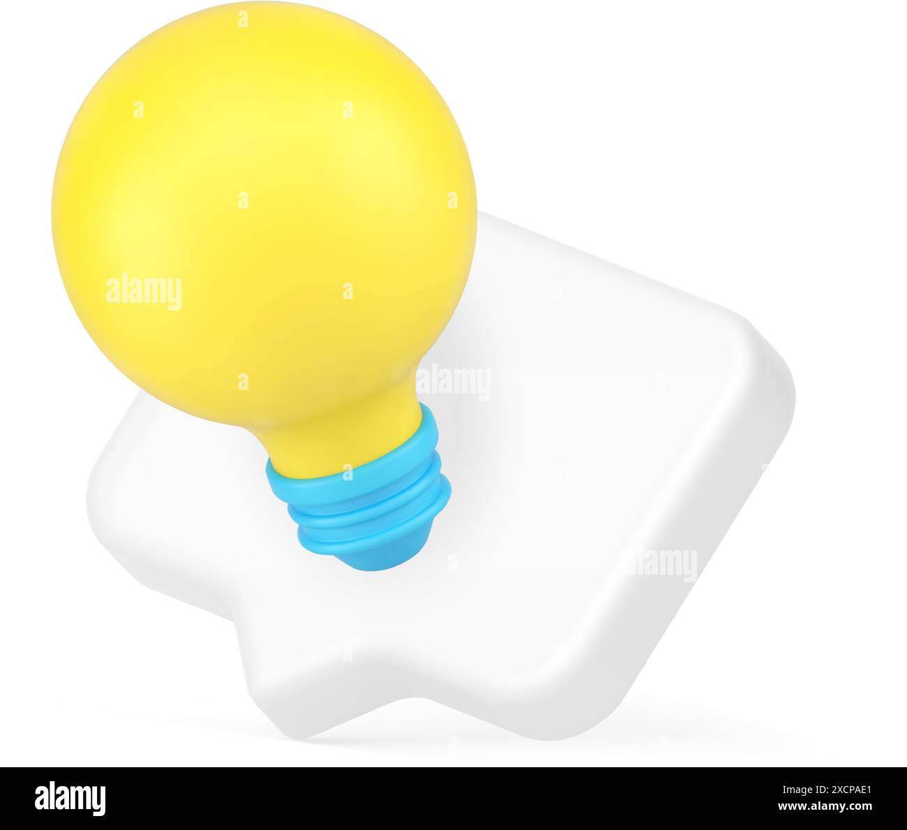 Innovation idea brainstorming creative solution development quick tips 3d icon realistic vector illustration. Planning strategy decision answer advice Stock Vector