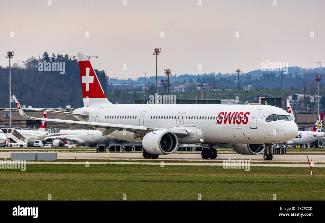 The Airbus A321-271NX operated by Swiss International Airlines is