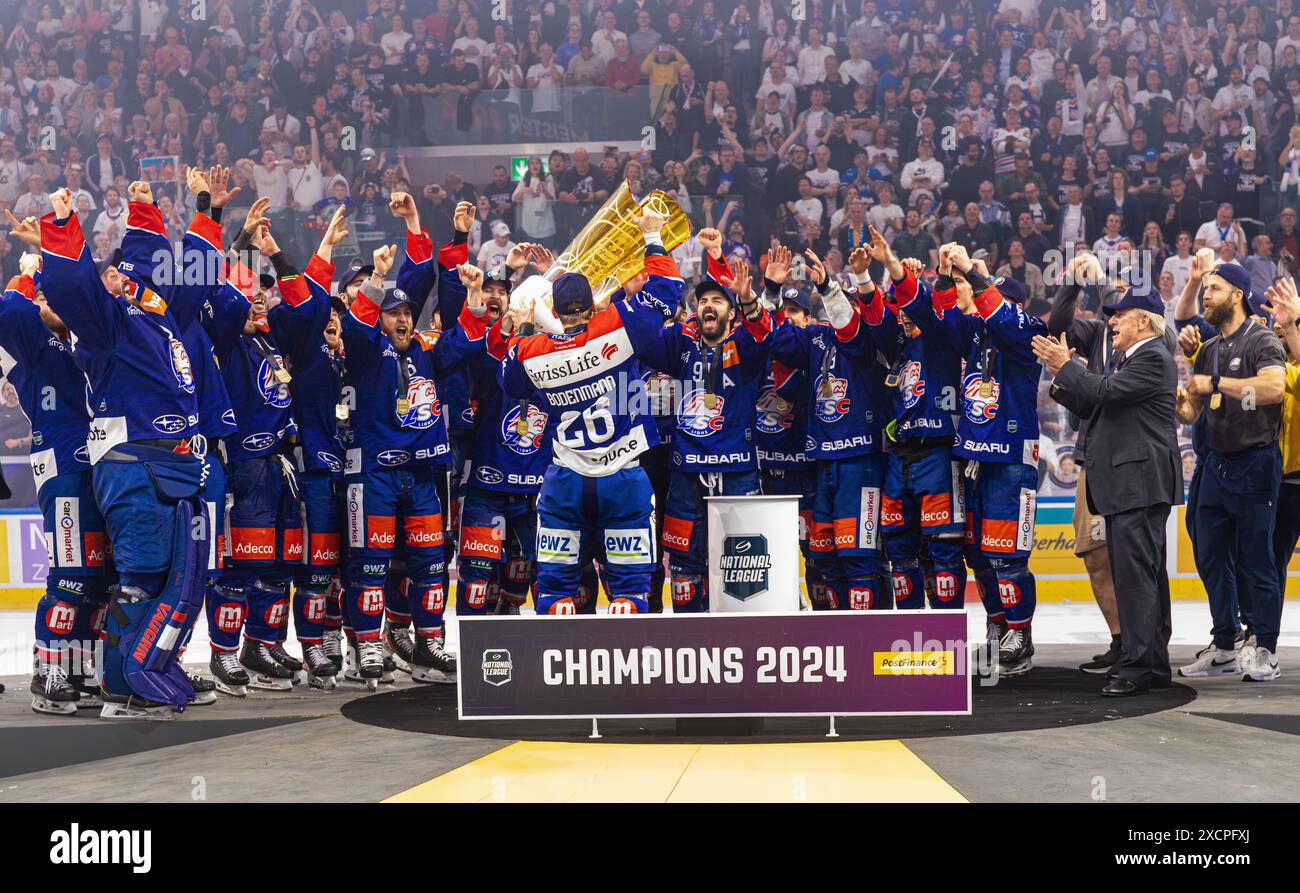 Zsc Ice Rink Zurich, Switzerland, 30th Apr 2024: The ZSC Lions are Swiss champions ...