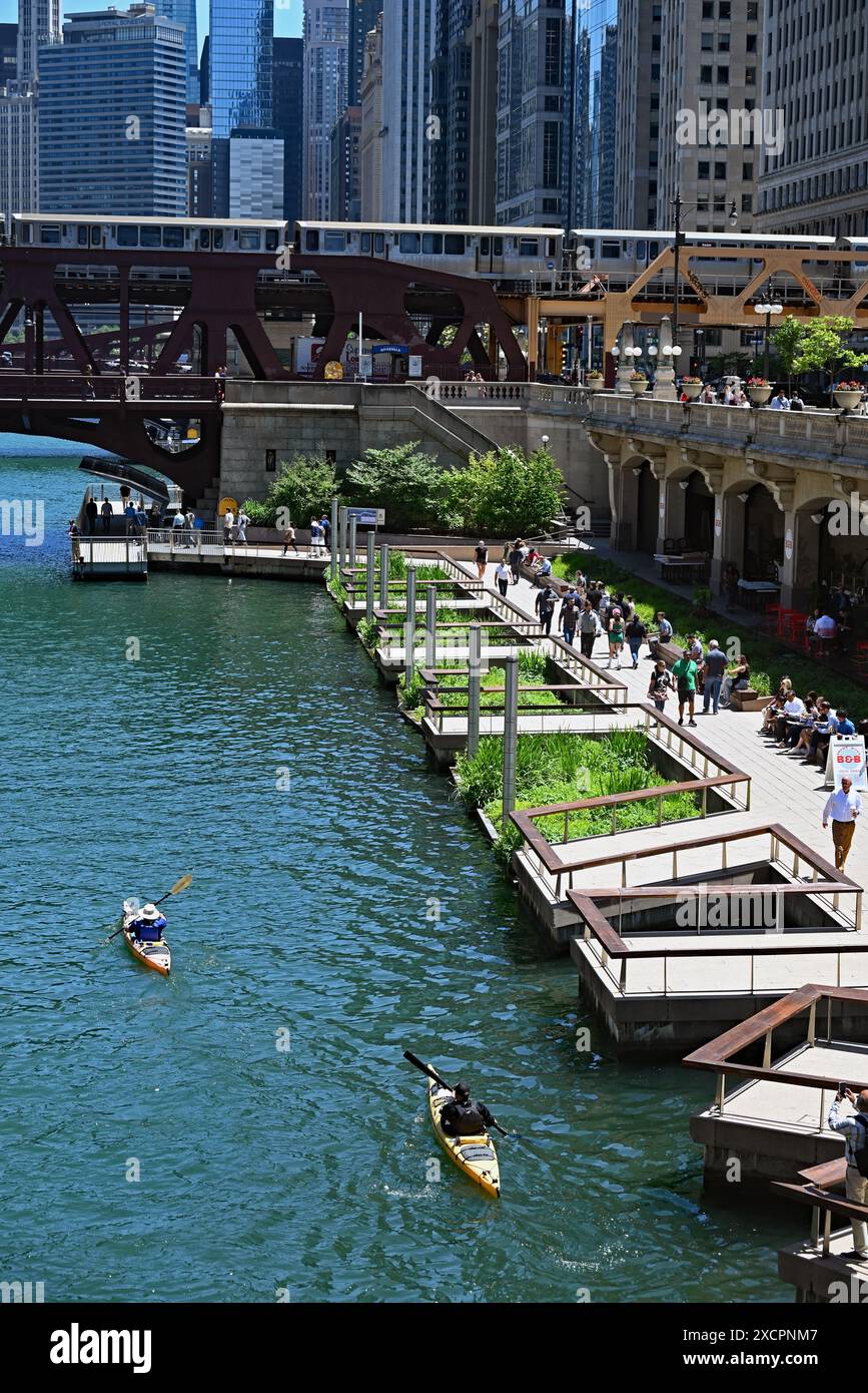 Chicago riverwalk floating gardens hi res stock photography and images
