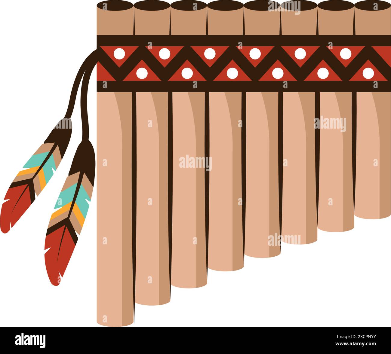 Musical instrument illustration wooden pan Stock Vector Images - Alamy