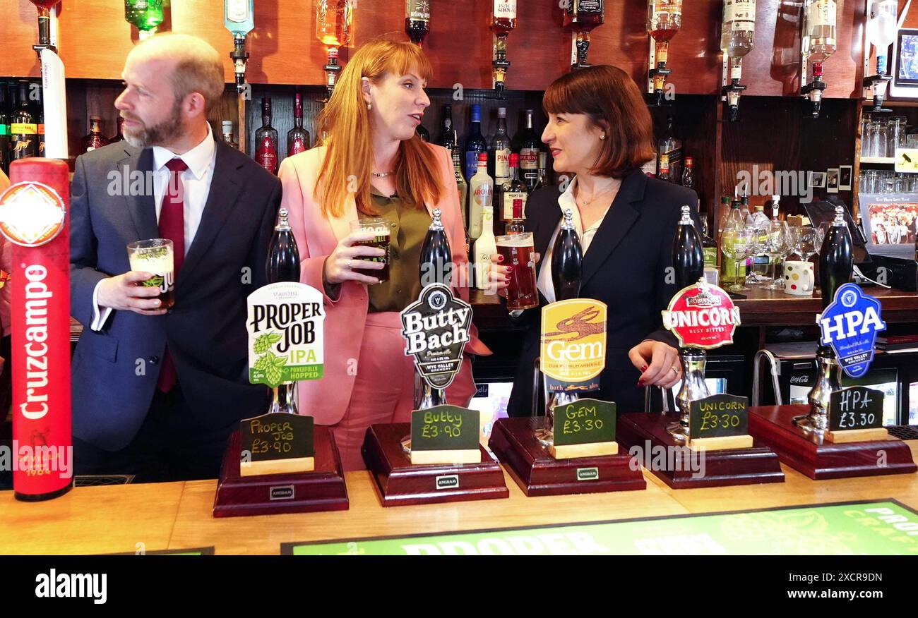 Deputy Labour leader Angela Rayner (centre) and shadow chancellor ...