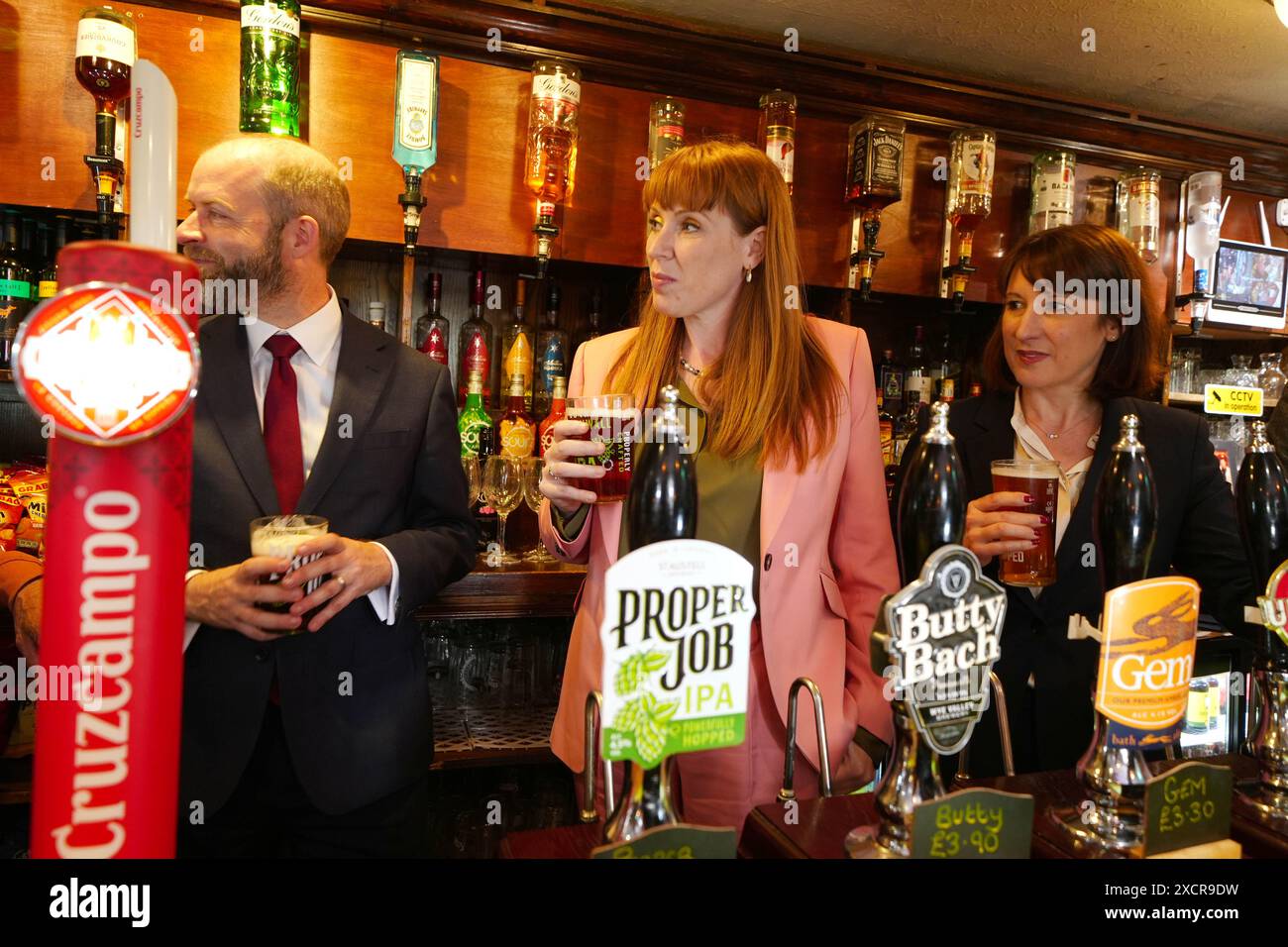 Deputy Labour leader Angela Rayner (centre) and shadow chancellor ...