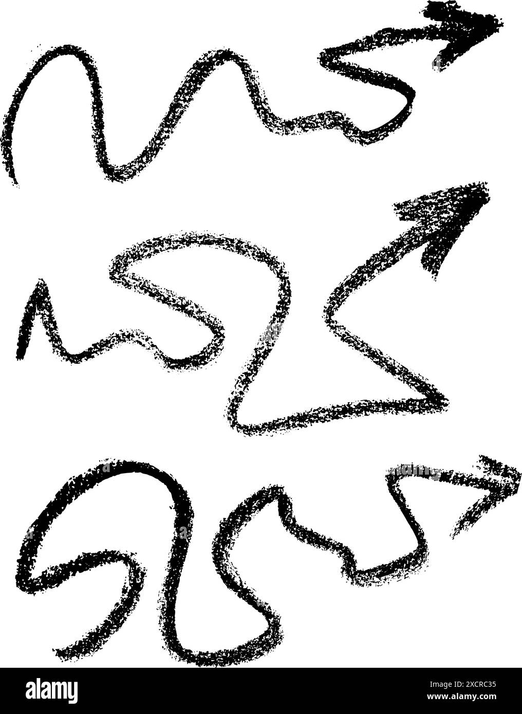 Hand Drawn Chalk Freehand Arrows Set Stock Vector Image & Art - Alamy