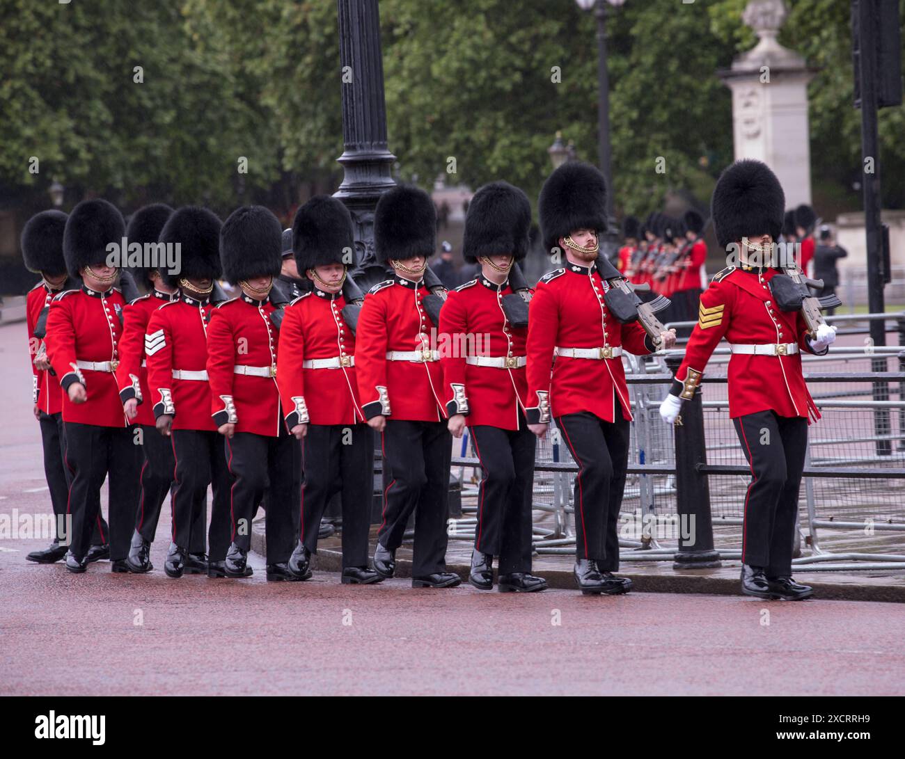 Grenadier Guards Prepaing to Line The Route The Mall Trooping The ...