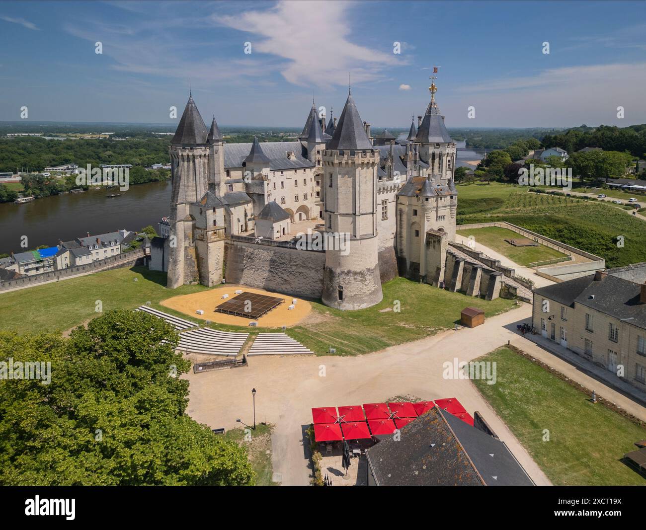 Aerial view of Chateau de Saumur, Saumur France Stock Photo - Alamy