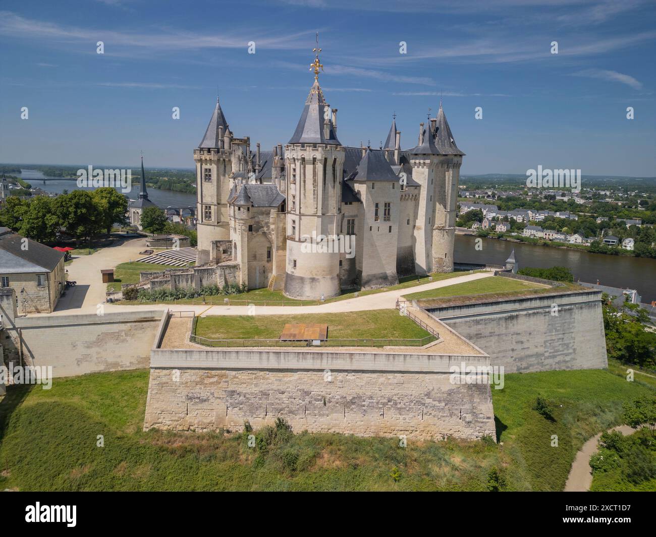 Aerial view of Chateau de Saumur, Saumur France Stock Photo - Alamy