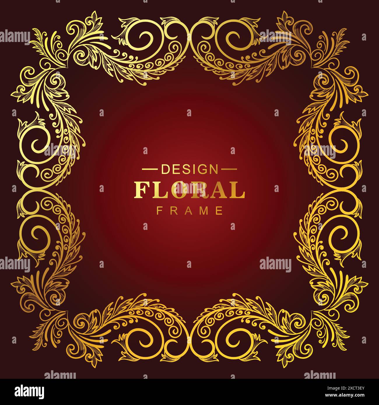 Ornamental golden floral frame background Stock Vector Image & Art - Alamy