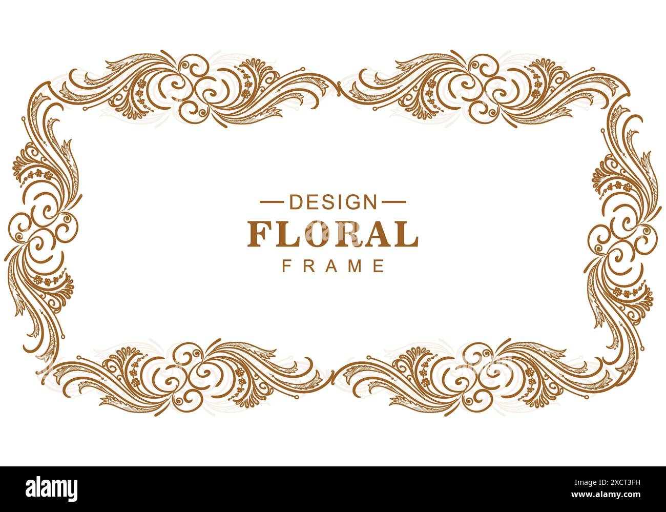 Decorative artistic floral frame design Stock Vector Image & Art - Alamy