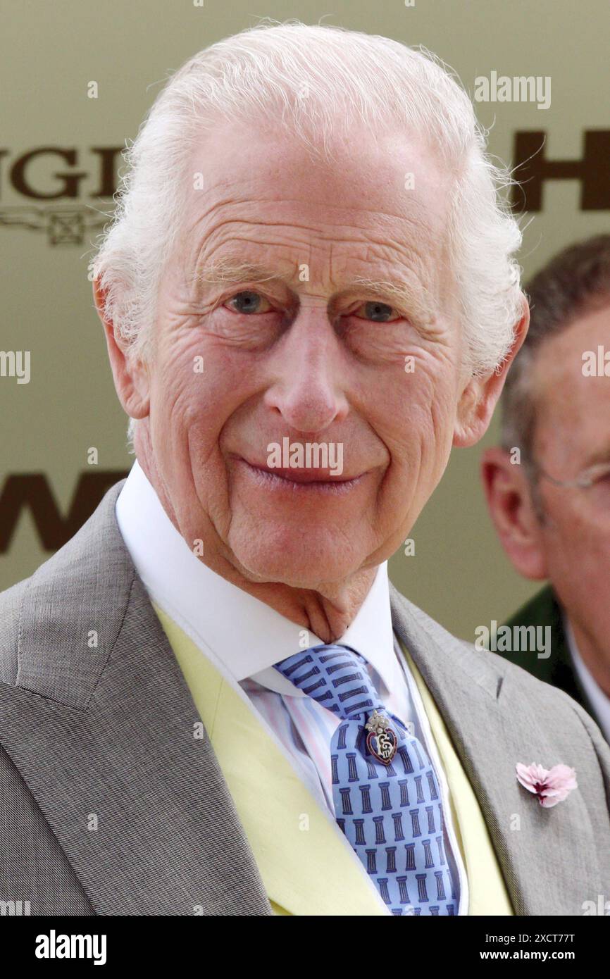 18.06.2024, Ascot, Windsor, GBR - Portrait of King Charles III. Ascot ...