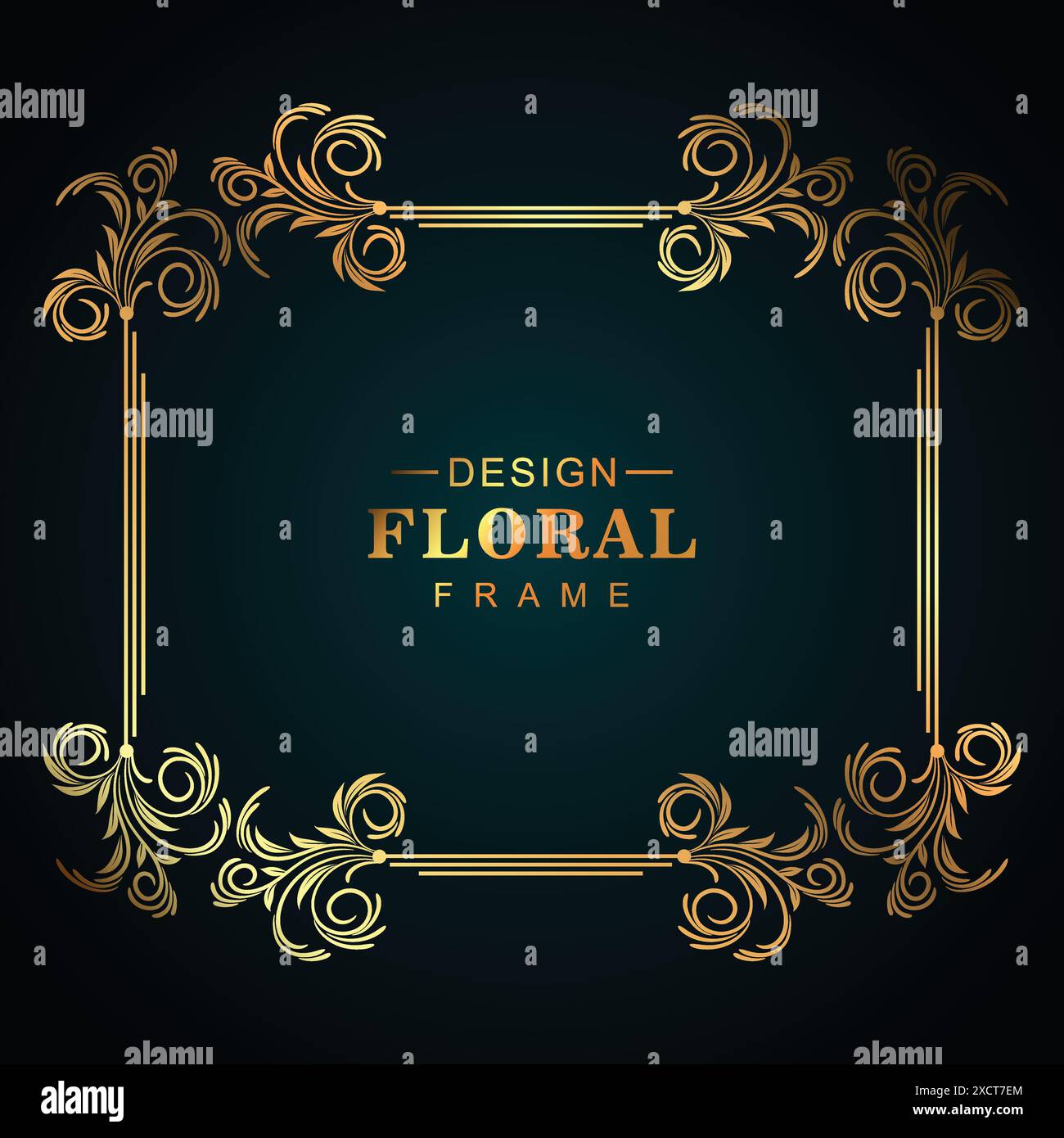 Ornamental golden decorative floral frame design Stock Vector Image ...