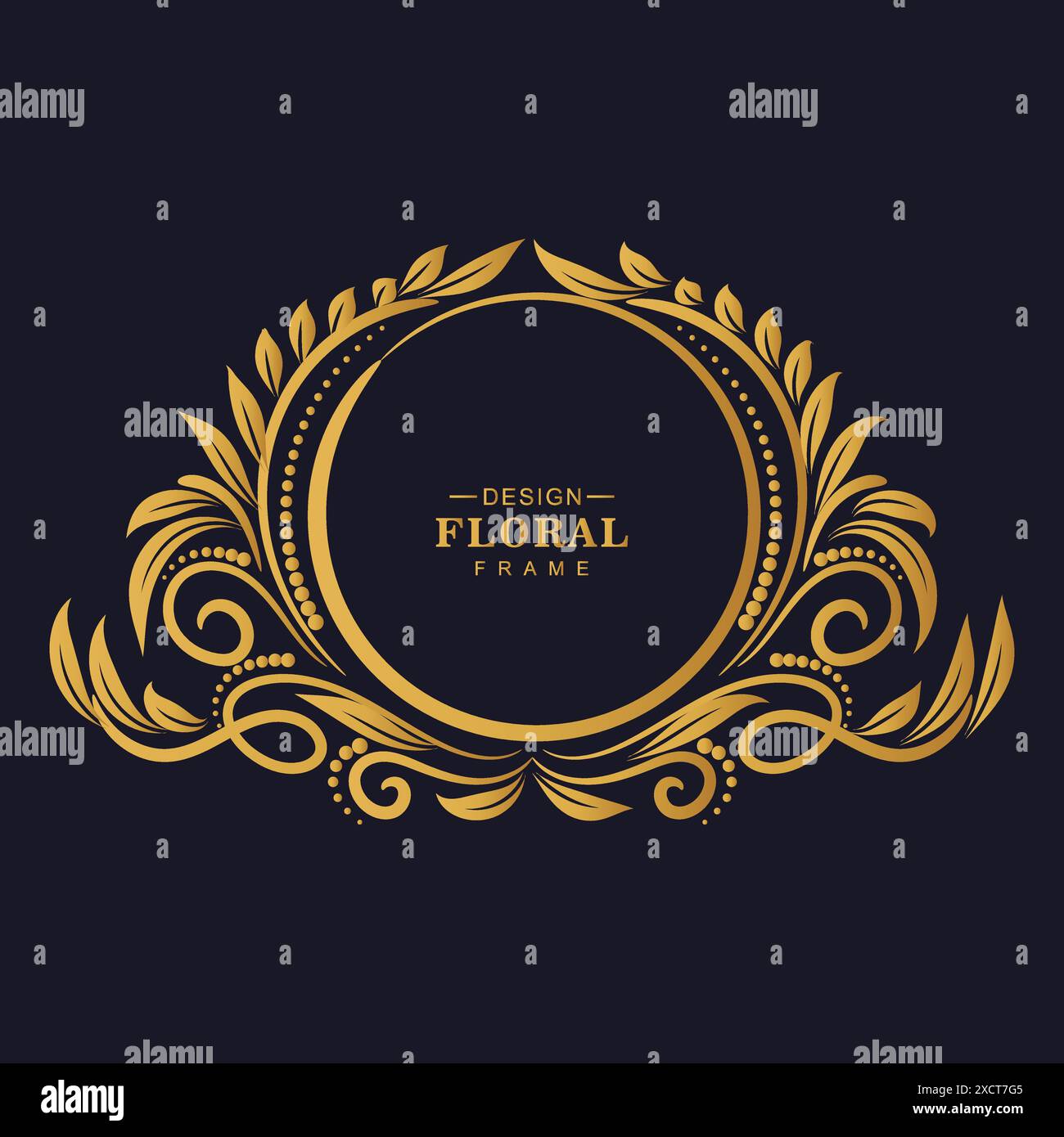 Ornamental golden decorative floral frame background Stock Vector Image ...