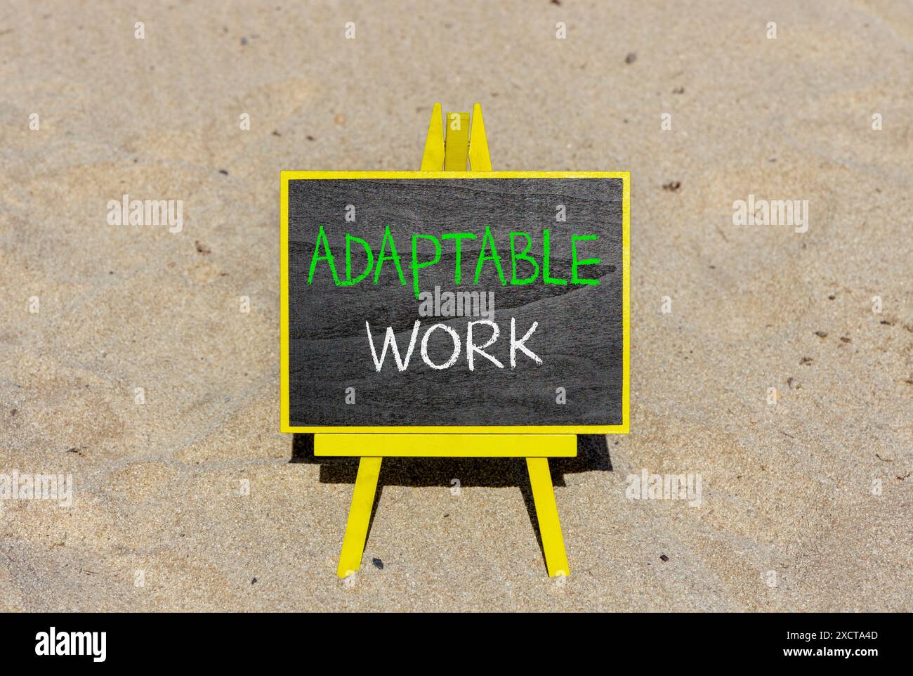 Adaptable work symbol. Concept words Adaptable work on beautiful yellow ...