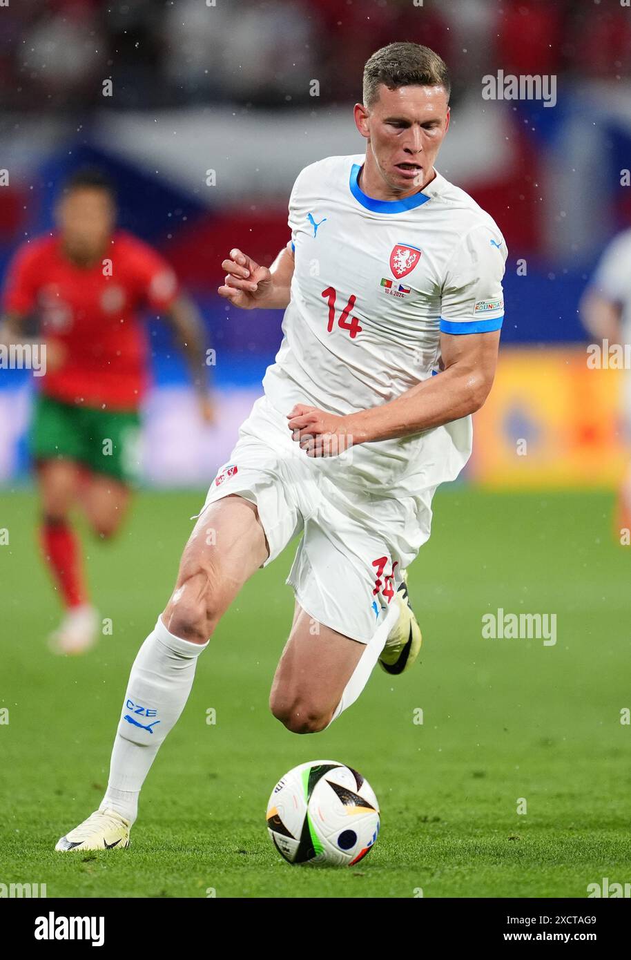 Czech Republic's Lukas Provod during the UEFA Euro 2024 Group F match ...