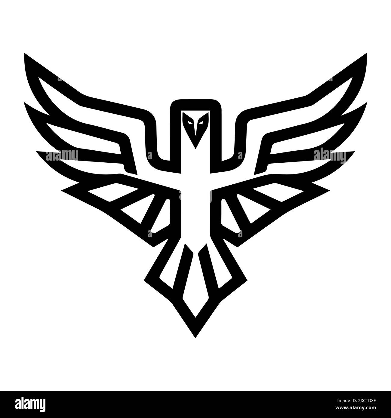 Abstract Eagle logo or modern line icon. Vector line art and icon ...