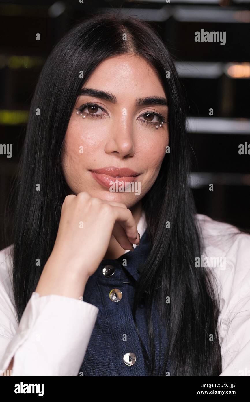 Madrid, Spain. 18th June, 2024. Venezuelan influencer Surthany Hejeij