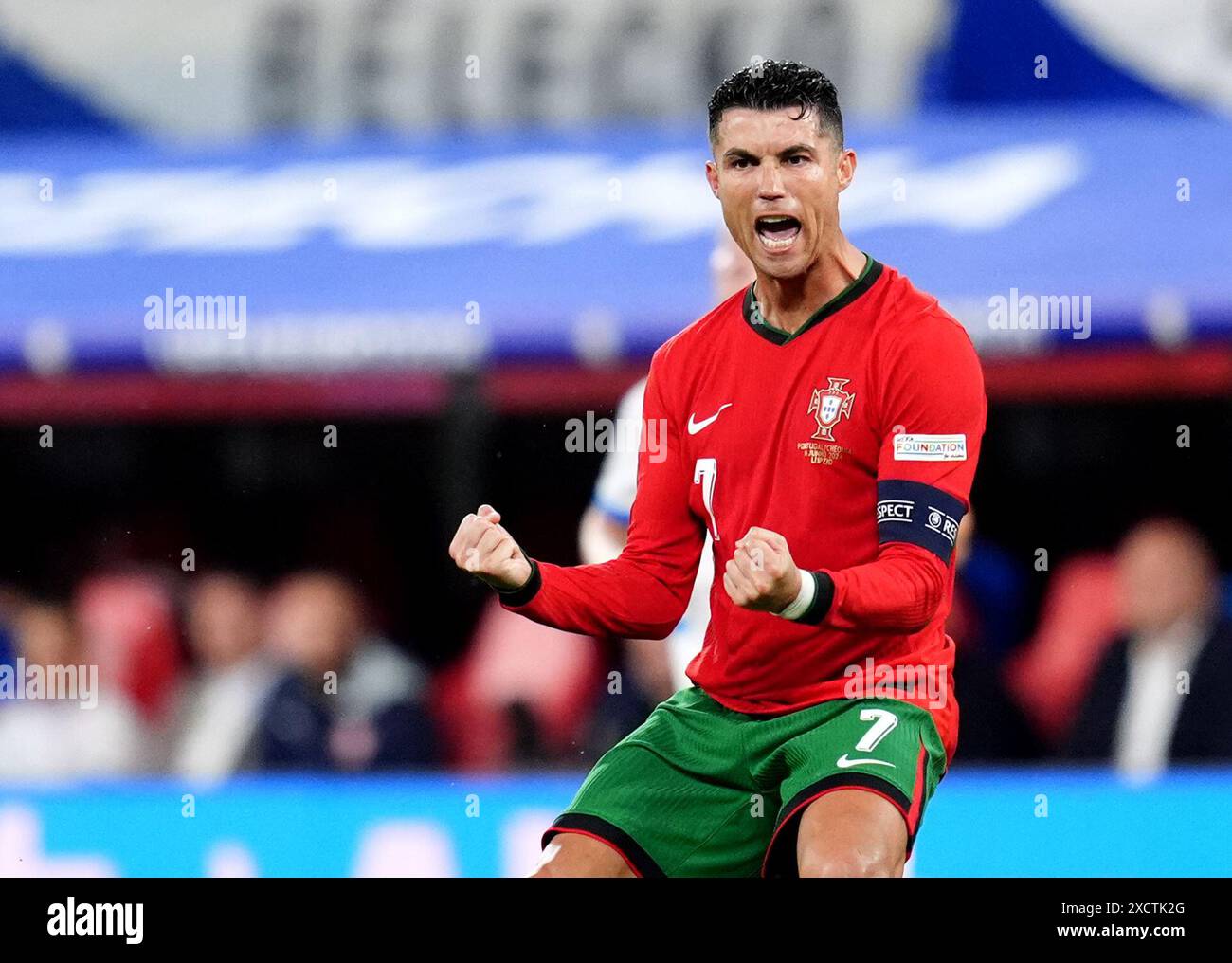 Portugal's Cristiano Ronaldo celebrates at the end of the UEFA Euro ...