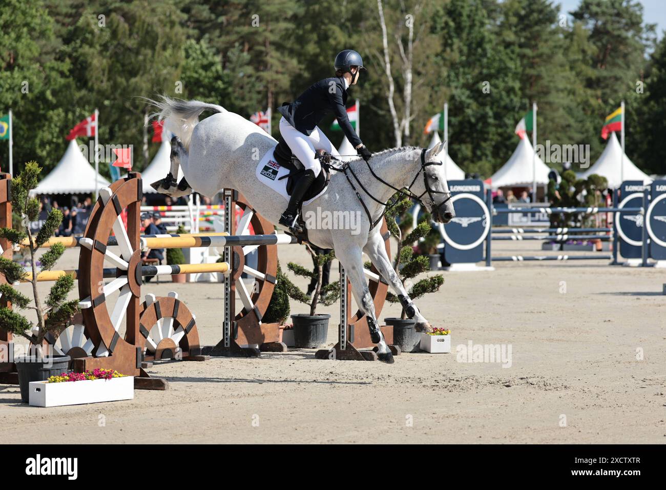 Isabella Innes Ker of Great Britain with Highway during the CCI5* showjumping at the Longines