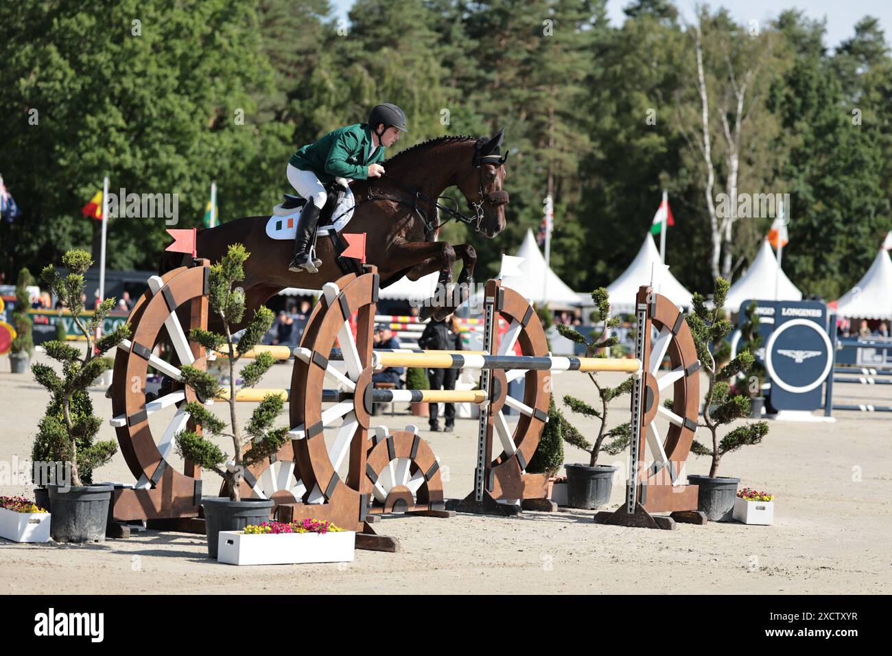 Patrick Whelan of Ireland with Ikoon Lan during the CCI5* showjumping at the Longines Luhmuhlen