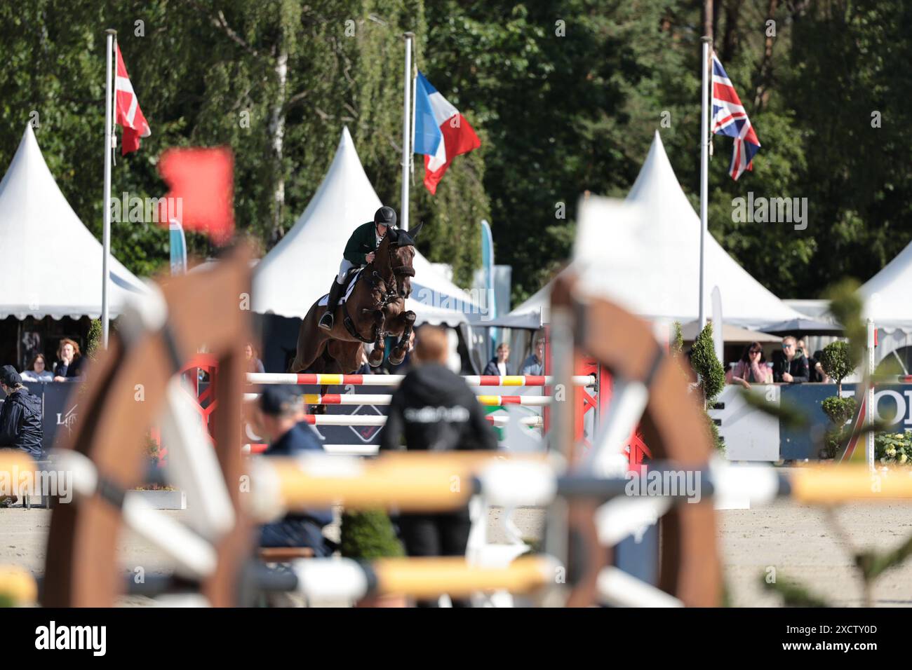 Patrick Whelan of Ireland with Ikoon Lan during the CCI5* showjumping at the Longines Luhmuhlen