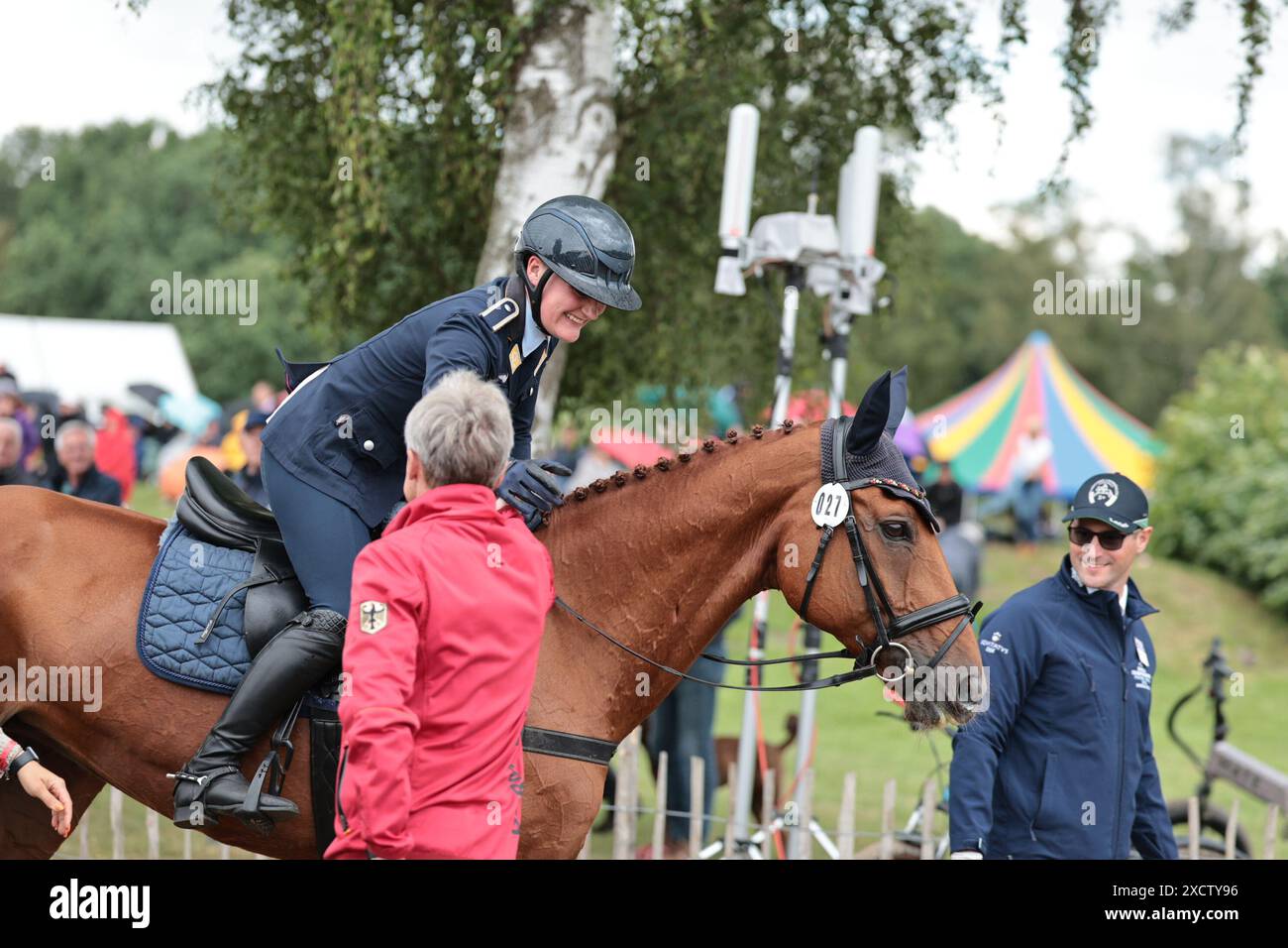 Jonelle Price of New Zealand with Hiarado during the CCI4*S Meßmer