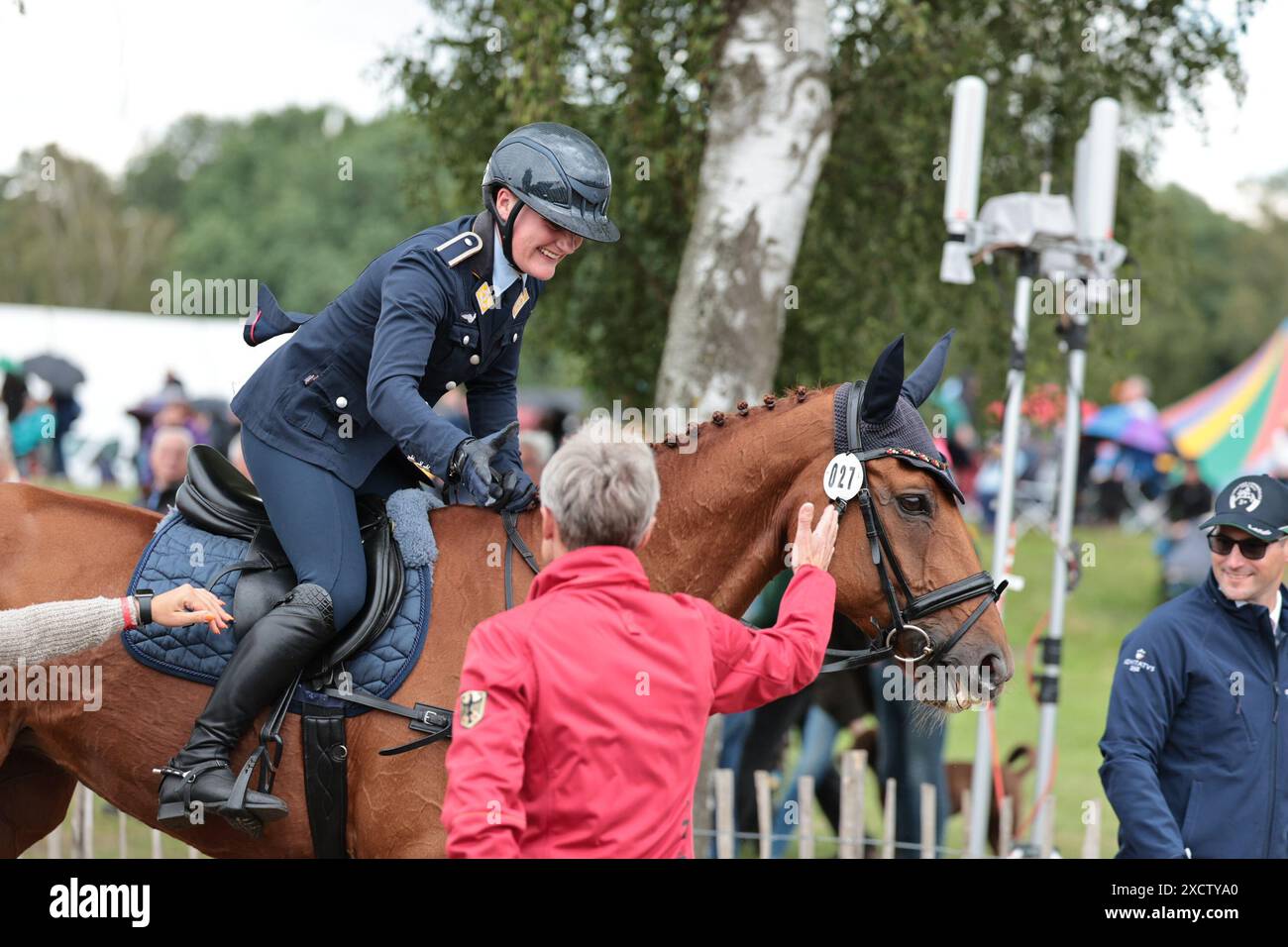 Jonelle Price of New Zealand with Hiarado during the CCI4*-S Meßmer ...