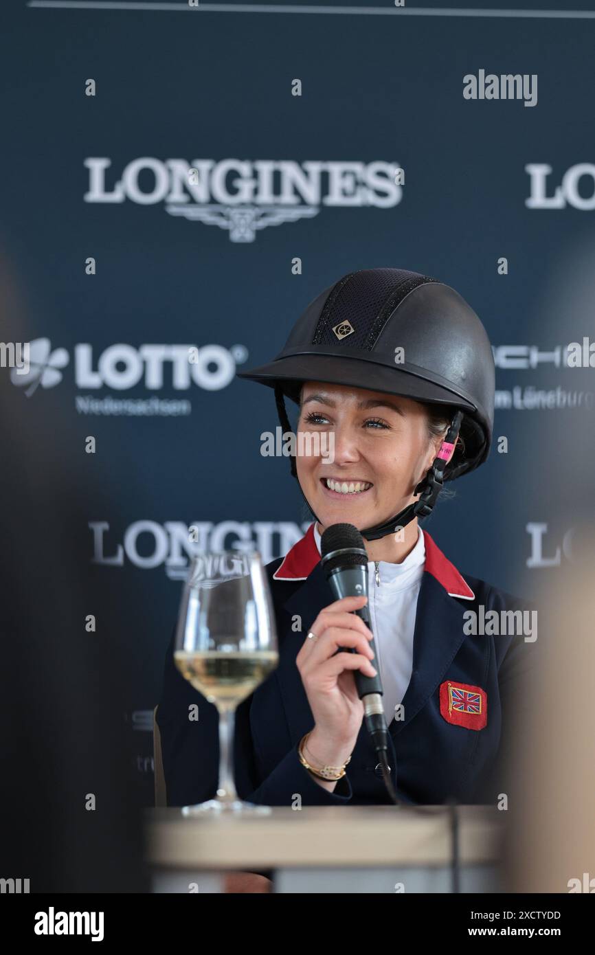 Yasmin Ingham of Great Britain during the CCI4* winners’ press