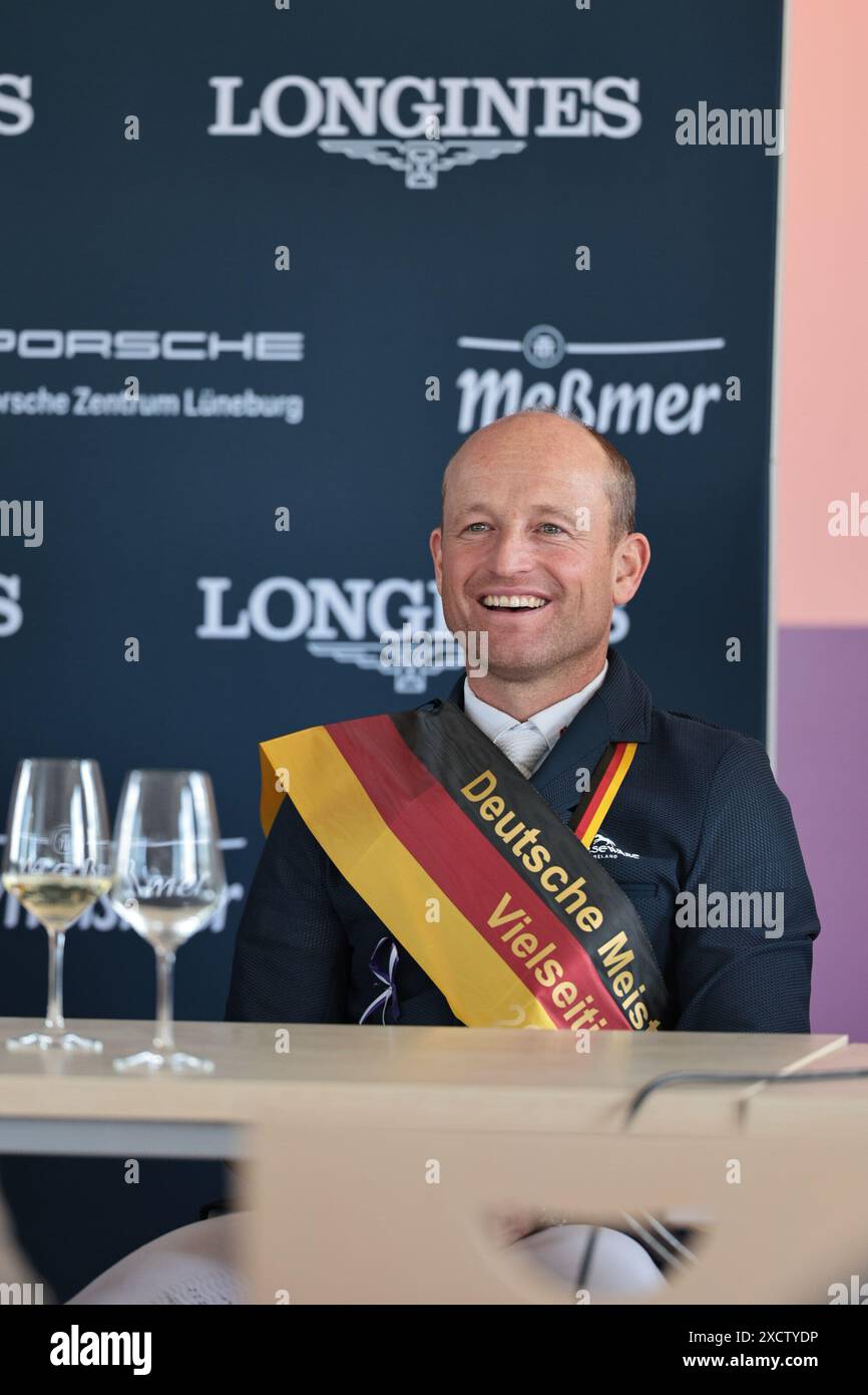 Michael Jung of Germany during the CCI4* winners’ press conference at