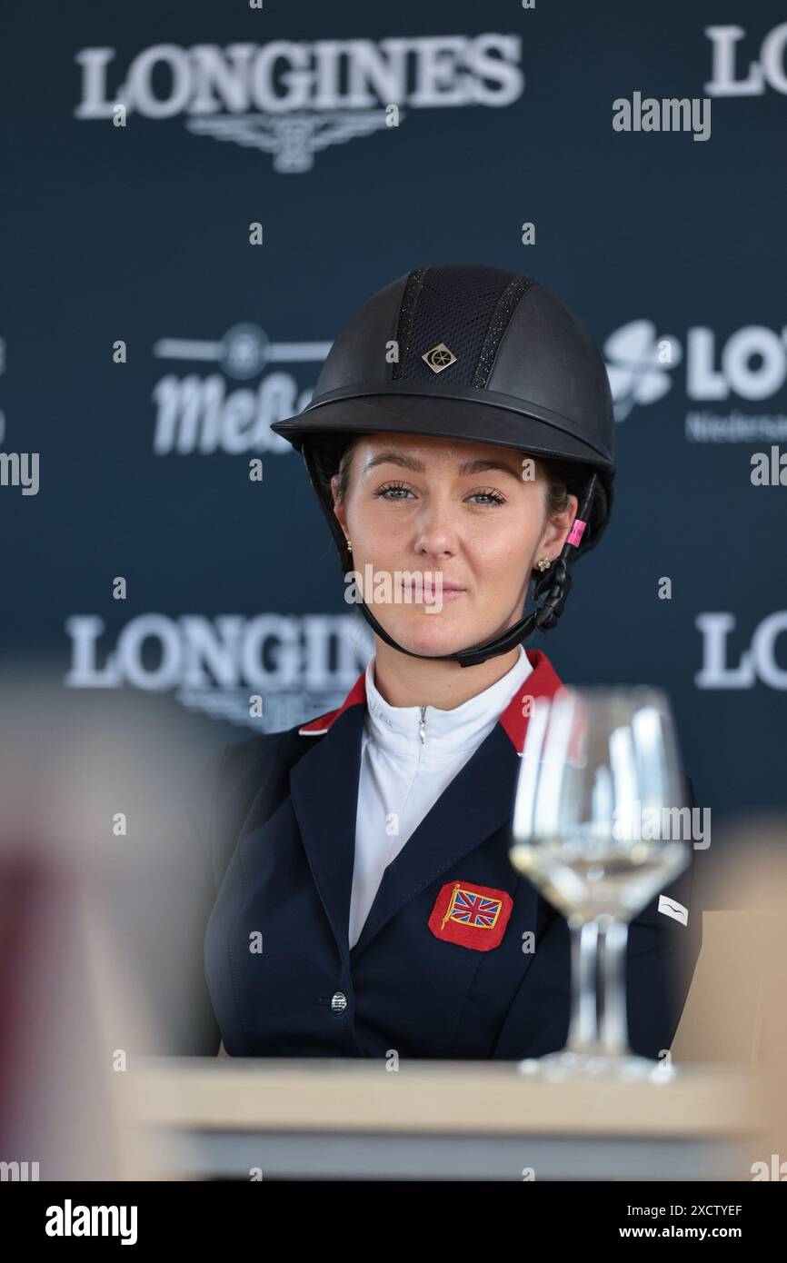 Yasmin Ingham of Great Britain during the CCI4* winners’ press