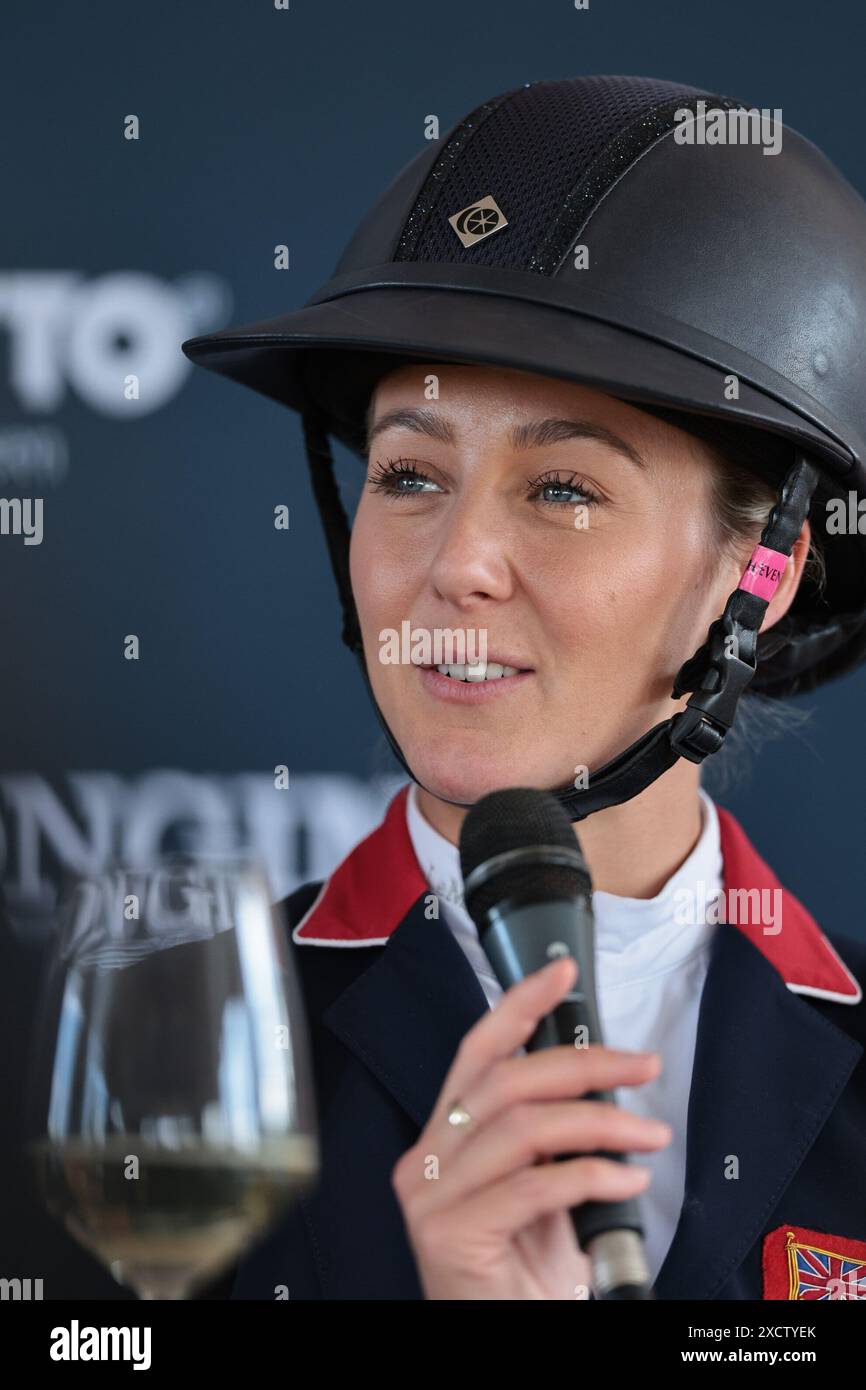 Yasmin Ingham of Great Britain during the CCI4* winners’ press