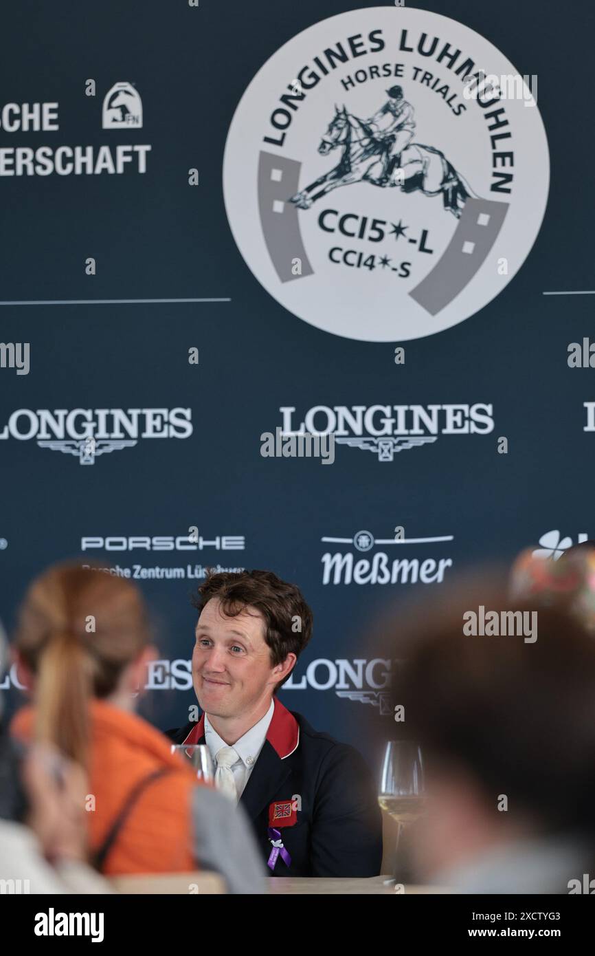 Tom McEwen of Great Britain during the CCI4* winners’ press conference