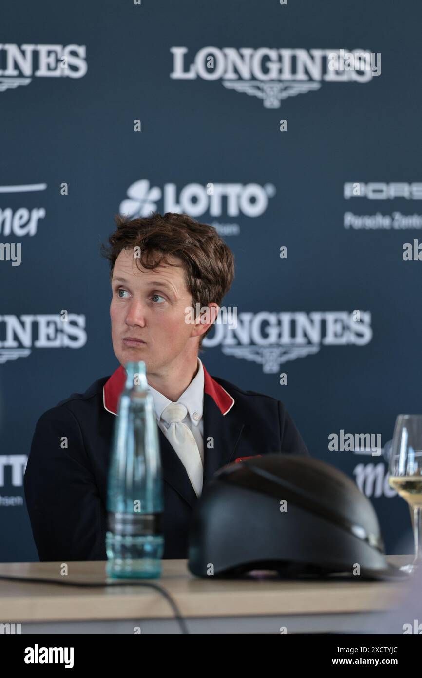 Tom McEwen of Great Britain during the CCI4* winners’ press conference