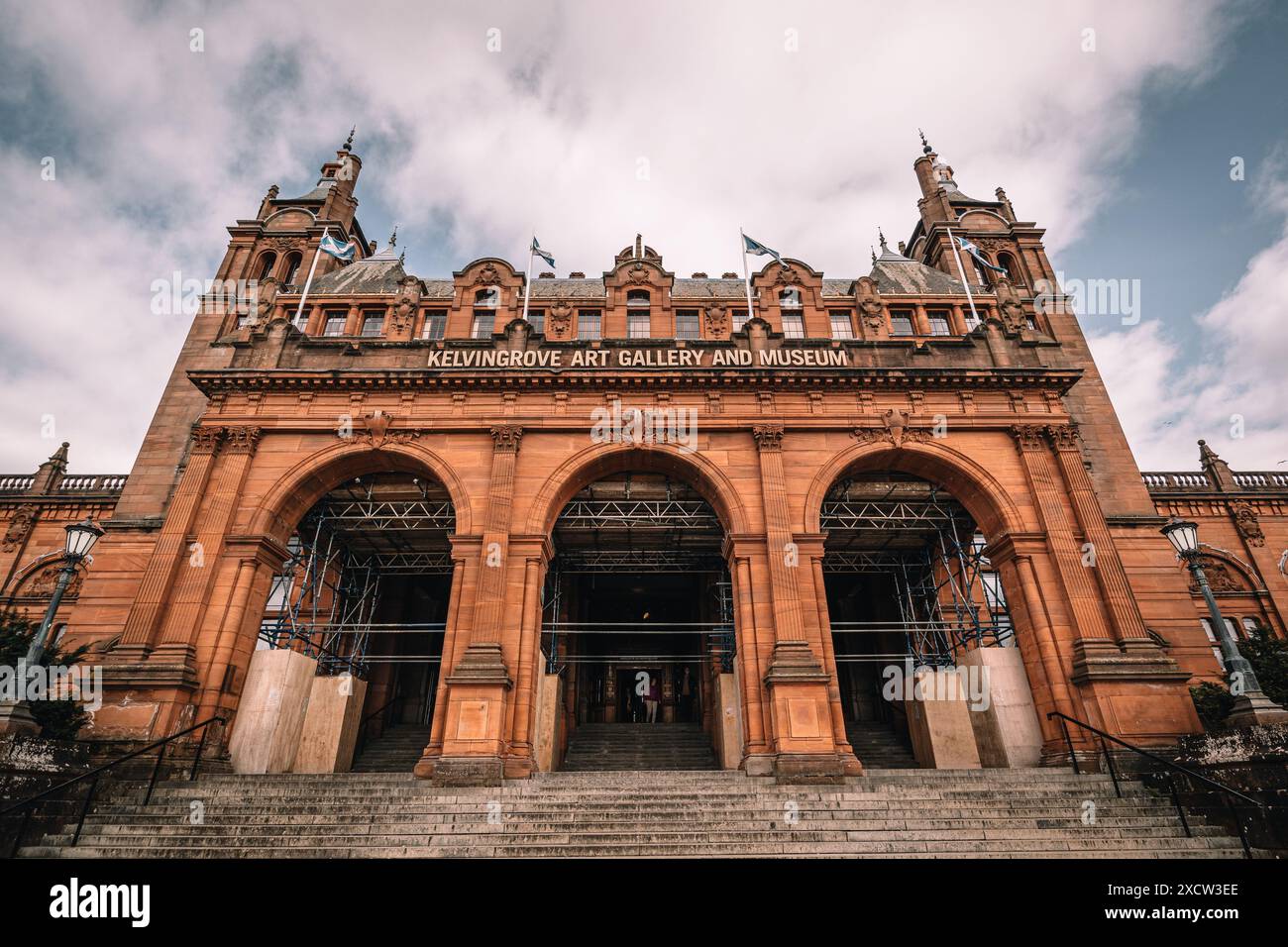 Front view of Kelvingrove Art Gallery and Museum in Glasgow, Scotland ...