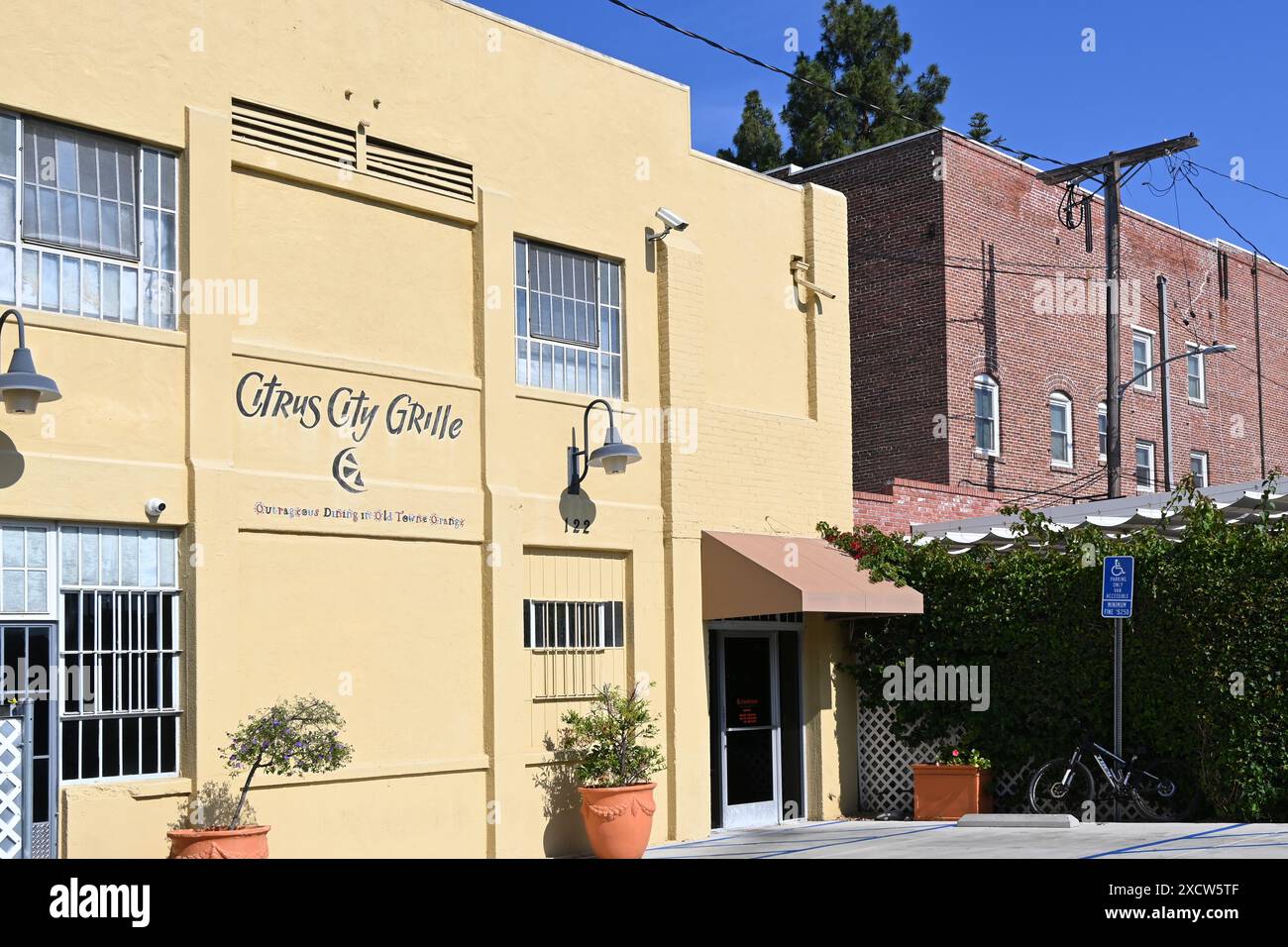 ORANGE, CALIFORNIA- 10 JUNE 2024: The Citrus City Grille in Old Towne ...