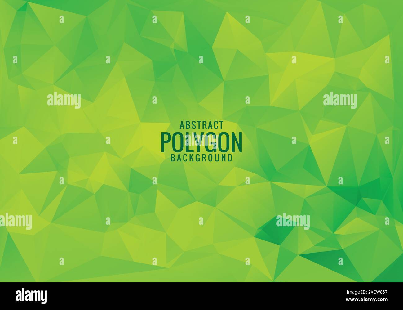 Modern green low poly triangle shapes background Stock Vector