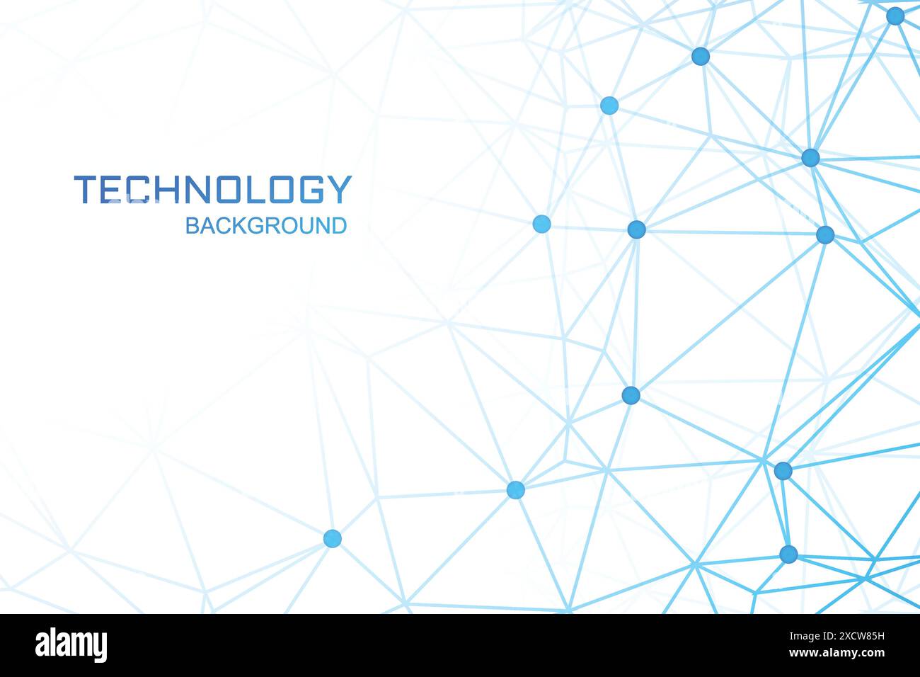 Technology background with blue polygon links Stock Vector Image & Art ...