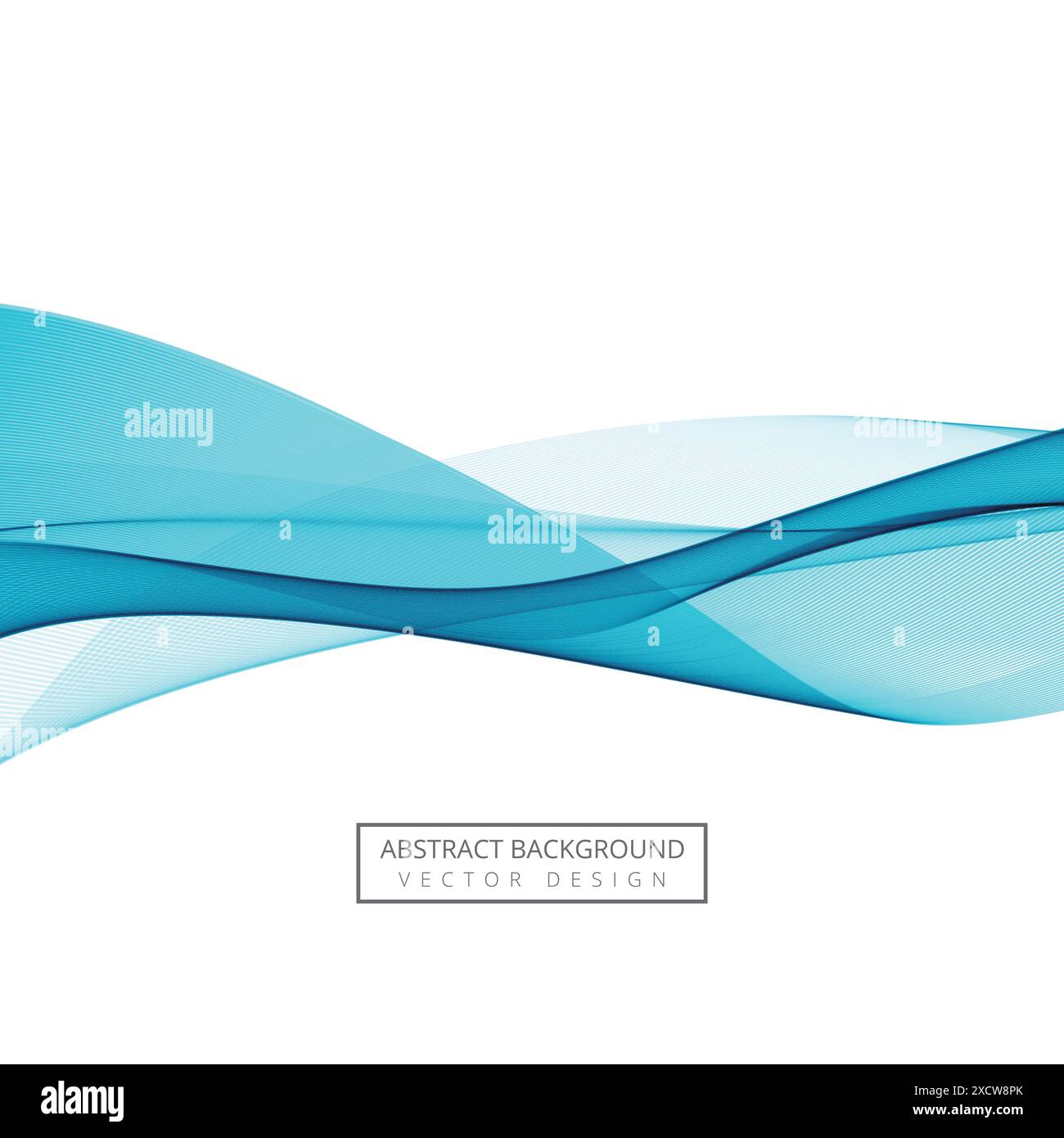 Abstract stylish flowing blue wave background Stock Vector