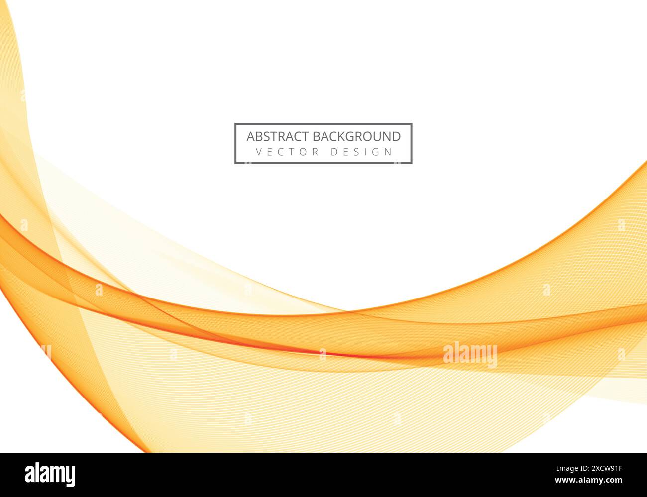 Abstract flowing orange wave background Stock Vector