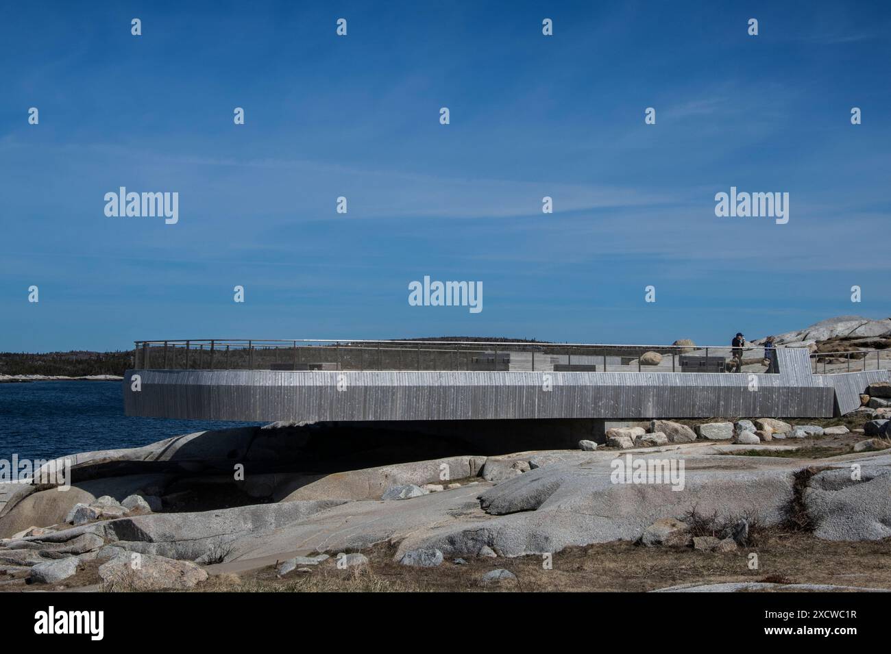 Viewing platform at Peggy's Cove, Nova Scotia, Canada Stock Photo Alamy