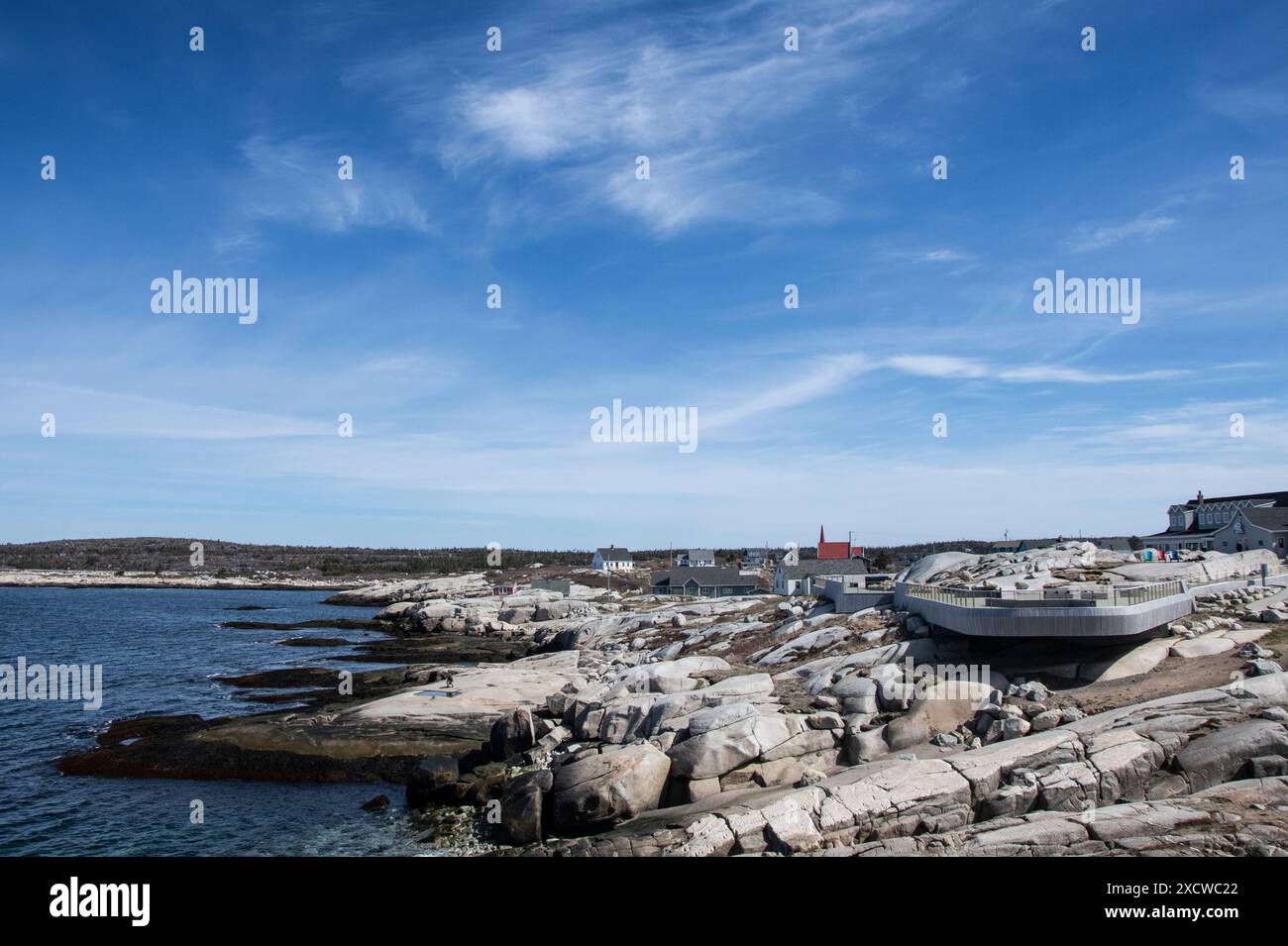 Viewing platform at Peggy's Cove, Nova Scotia, Canada Stock Photo Alamy