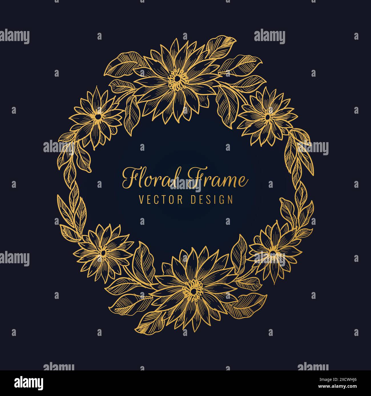 Ethnic decorative golden floral frame background Stock Vector Image ...