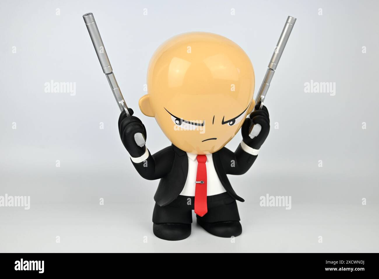 Hitman Agent 47 toy doll figure – Wales, UK  – 15 June 2024 Stock Photo