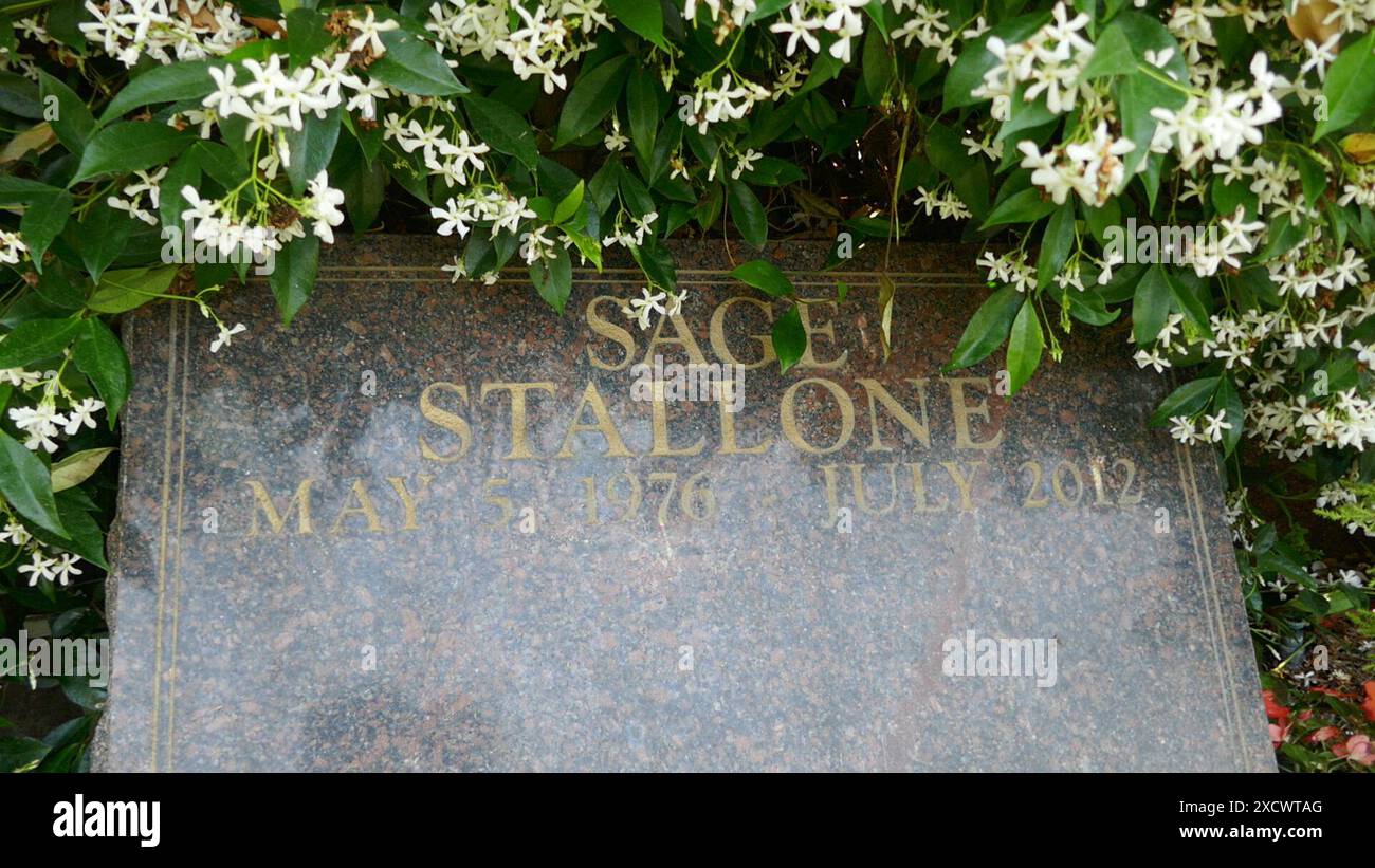 Los Angeles, California, USA 18th June 2024 Actor Sage Stallone Grave