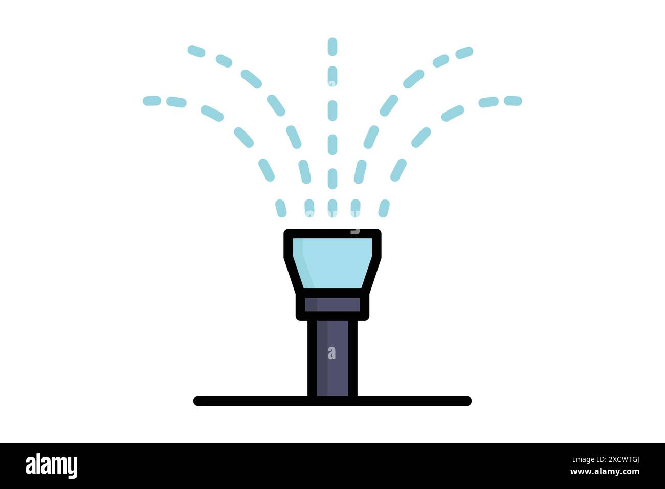 sprinkler icon. icon related to durability. colored outline icon style. watering elements vector illustration Stock Vector