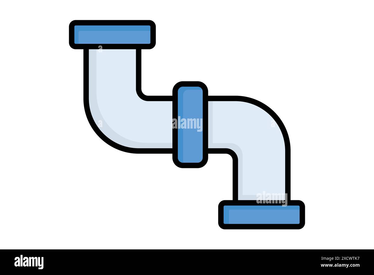 Water pipe icon. icon related to water distribution. colored outline ...